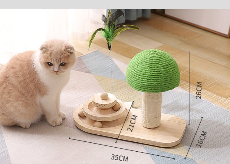 Wooden Сat Scratching Post By Snoutsanctuary