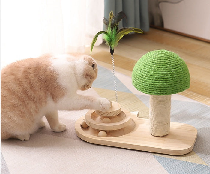Wooden Сat Scratching Post By Snoutsanctuary
